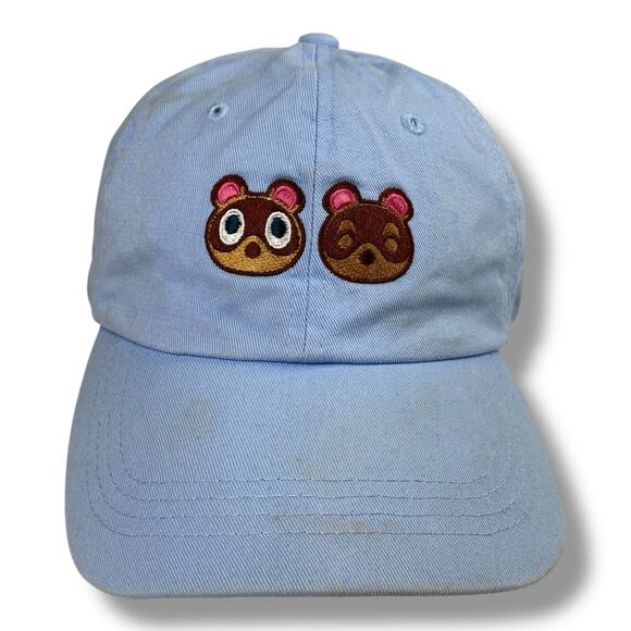 Animal Crossing Light Blue Strapback Hat Cap Adult Nintendo - Picture 1 of 6